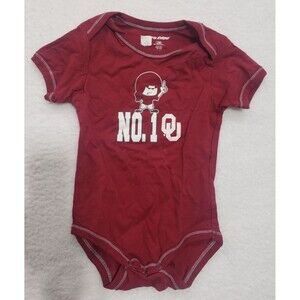 OU Oklahoma Sooners Crimson baby bodysuit 24 mo unisex New Old Stock without Tag